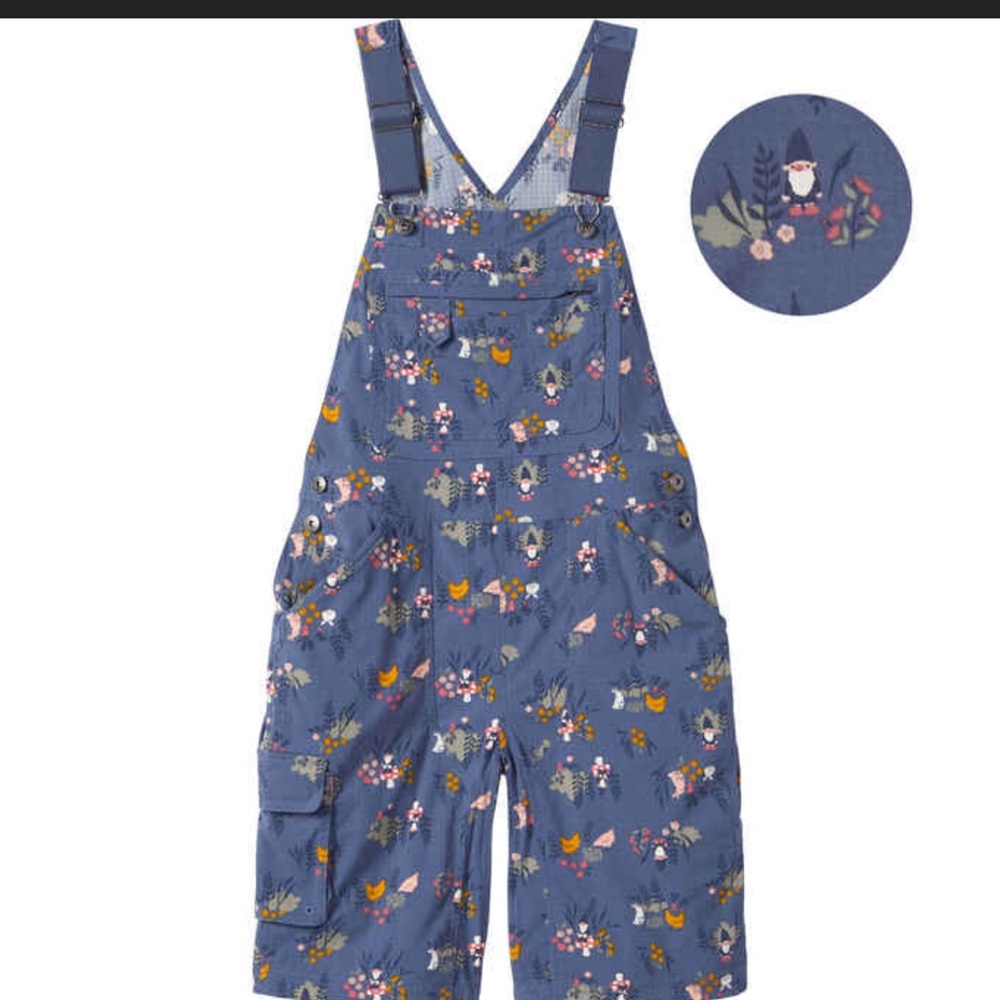 Duluth Trading Heirloom Garden Nome short overalls 6-8